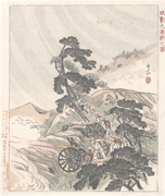Illustration of the Fierce Important Battle of Seonghwan from the series Sino-Japanese War Picture Book